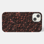 黒とピンクのヘビ革パターン iPhoneケース (裏面横)
