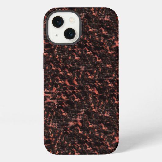 黒とピンクのヘビ革パターン iPhoneケース (裏面)