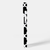 黒とピンクのモロッコモダンモノグラム Case-Mate iPhoneケース (裏面 / 左)