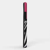 黒とピンクのリボン弓ゼブラプリント Case-Mate iPhoneケース (裏面/右)