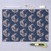 黒とピンクの三日月模様ハロウィーン 薄葉紙 (クラフト)