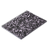 黒とピンクの大理石抽象芸術パターン ノートブック (左側)