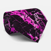 黒とピンクの大理石 ネクタイ (ロール)