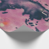 黒とピンクの抽象芸術芸術 ラッピングペーパー (角)