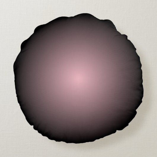 黒とピンクの放射状グラデーション ラウンドクッション (裏面)