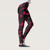 黒とピンクの新しいファッションの黒をlegging レギンス (右)