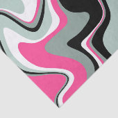 黒とピンクの流体抽象芸術 薄葉紙 (詳細)