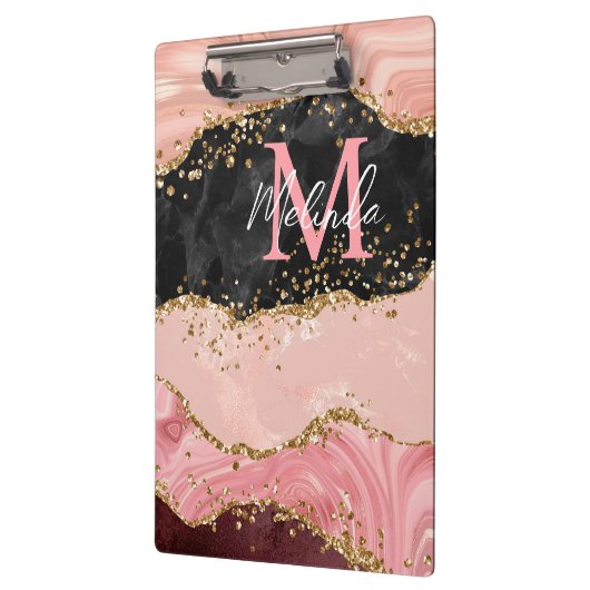 黒とピンクの続編が重なり合う クリップボード (左)