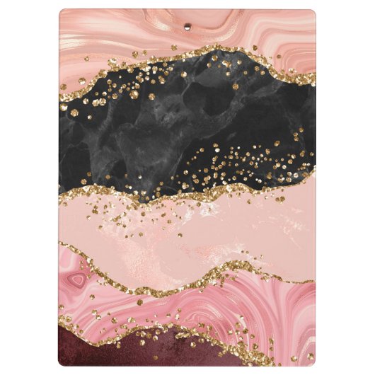 黒とピンクの続編が重なり合う クリップボード (裏面)