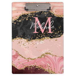 黒とピンクの続編が重なり合う クリップボード