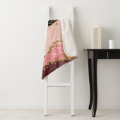 黒とピンクの続編が重なり合う シェルパブランケット (インサイチュ)