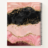 黒とピンクの続編が重なり合う ノートブック (裏面)