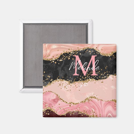 黒とピンクの続編が重なり合う マグネット (正面/裏面)