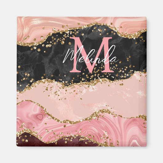 黒とピンクの続編が重なり合う マグネット (正面)