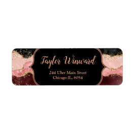 黒とピンクの続編が重なり合う ラベル