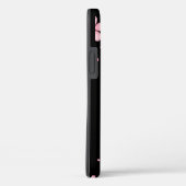 黒とピンクの花 Case-Mate iPhoneケース (裏面 / 右)