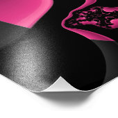 黒とピンクの蝶フラクタルプリント フォトプリント            (角)