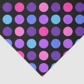 黒とピンクの青い紫の水玉模様 薄葉紙 (詳細)