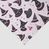 黒とピンクの魔女の帽子がピンクのハロウィーンを星 薄葉紙 (詳細)