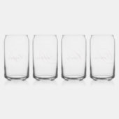 黒とピンクファンシーモノグラムの ガラス缶 (裏面)