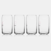 黒とピンクファンシーモノグラムの ガラス缶 (左)