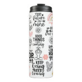 黒とピンク感動的 タンブラー (正面)