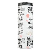 黒とピンク感動的 タンブラー (裏面)