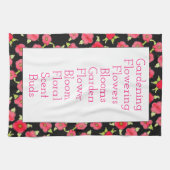 黒とピンク キッチンタオル (横)