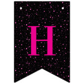 黒とピンク バンティングフラッグ (第2の旗)