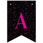 黒とピンク バンティングフラッグ (第3の旗)