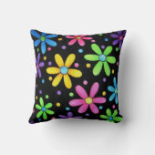 黒とファンキーフローラ枕 クッション (裏面)