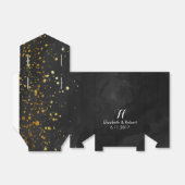 黒とフェイク金ゴールドグリッター フェイバーボックス (折り畳みなし)