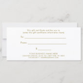 黒とフェイク金ゴールド |商品券 (裏面)