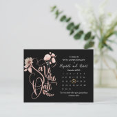 黒とフローラ50周年の日付を保存 案内ポストカード (スタンド正面)