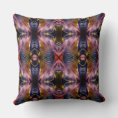 黒とブルゴーニュで膨らんだ絹のような反復 クッション (裏面)