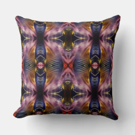 黒とブルゴーニュで膨らんだ絹のような反復 クッション