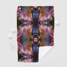 黒とブルゴーニュの絹のような繰り返しが膨らんだ ゴルフタオル