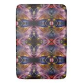 黒とブルゴーニュの絹のような繰り返しが膨らんだ バスマット (正面縦)