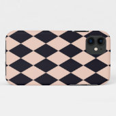 黒とベージュのアーガイルダイヤストライプモンド Case-Mate iPhoneケース (裏面(横))