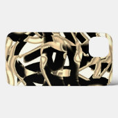 黒とベージュのスクラップまたはテープを破壊澄んした Case-Mate iPhoneケース (裏面 (横))