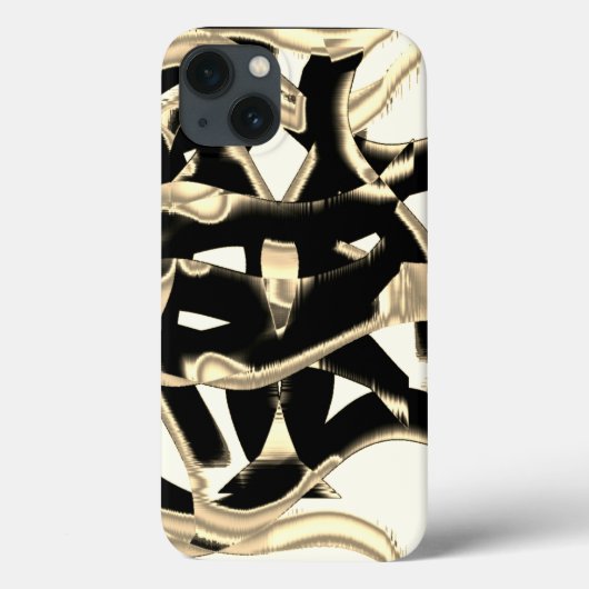 黒とベージュのスクラップまたはテープを破壊澄んした Case-Mate iPhoneケース (裏面)