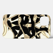 黒とベージュのスクラップまたはテープを破壊澄んした Case-Mate iPhoneケース (裏面 (横))