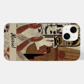 黒とベージュの古代エジプトの女王 Case-Mate iPhoneケース (裏面 (横))