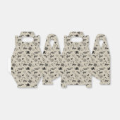 黒とベージュの手描きタトゥーパターン フェイバーボックス (折り畳みなし)