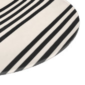 黒とベージュの5つのストライプパターン カッティングボード (角)