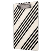 黒とベージュの5つのストライプパターン クリップボード (左)