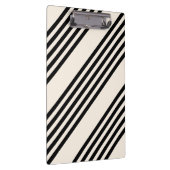 黒とベージュの5つのストライプパターン クリップボード (右)