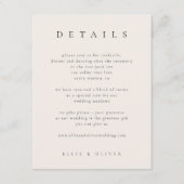 黒とベージュエレガント詳細結婚ズモダン エンクロージャーカード (正面)