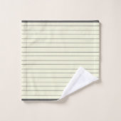 黒とベージュストライプのパタエレガントーンモダン、 バスタオルセット (ウォッシュタオル)