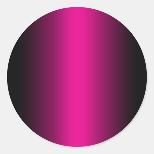 黒とホットピピンクのグラデーション背景 ラウンドシール (正面)